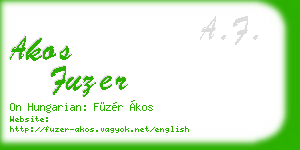 akos fuzer business card